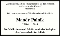 Traueranzeige Mandy